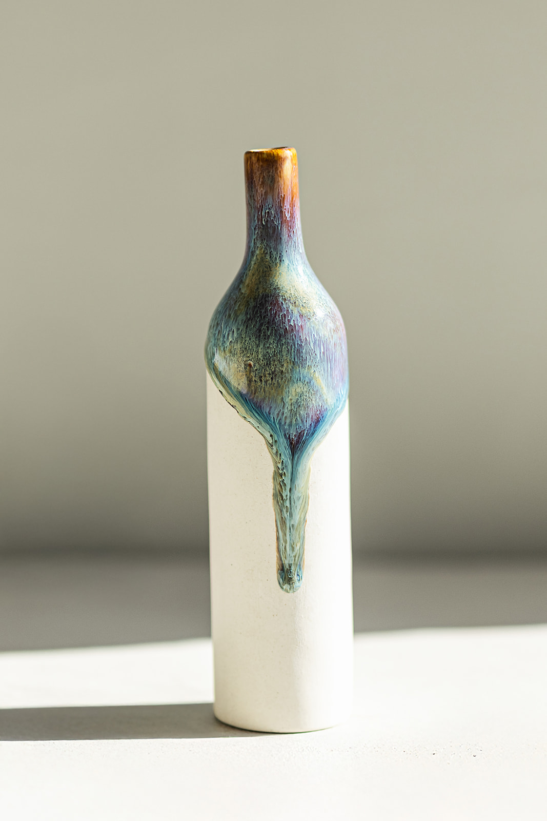 Blue Olive Oil Bottle
