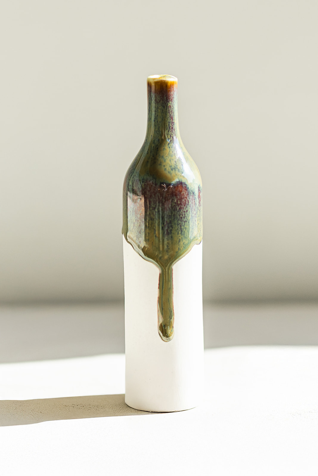 Deep Green Olive Oil Bottle